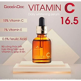 Serum dưỡng sáng mờ thâm nám Goodndoc Vitamin C-16.5 Daily Whitening Serum 30ml
