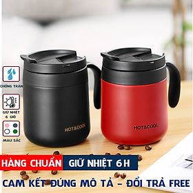 Cốc Giữ Nhiệt Có Tay Cầm Hot&Cool Dung Tích 500ml Chất Liệu Inox SUS304 Đảm Bảo An Toàn