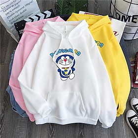 Áo hoodie sweater dài tay hình Doraemon nhiều màu thời trang thu đông cho nam nữ cặp đôi