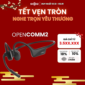 Tai nghe Bluetooth truyền âm thanh qua xương Shokz OPENCOMM2/OPENCOMM2 UC - Hàng Chính Hãng