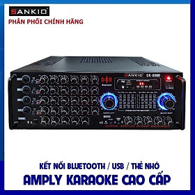 Amply Bluetooth SANKIO SK 8800 - Ampli EQ 16 sò lớn, 2 quạt gió, 4 tụ nguồn lớn - Hàng chính hãng cao cấp