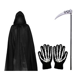 Kids Halloween Grim Reaper Costume with  Prop Gloves