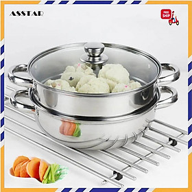 Mua Nồi Hấp 2 Tầng Cách Thủy Đa Năng Đường Kính 28 cm - Hàng Chính Hãng