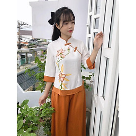 ĐỒ LAM ĐI CHÙA #Mã Freeship Xtra RP028# Đài Loan Vải Lụa