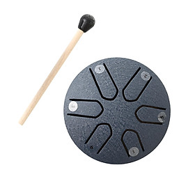Drum, Ethereal Drums Drumstick 3 inch 6 Notes Percussion Instrument Mini Hand Drum for Concert, Children's Music Enlightenment