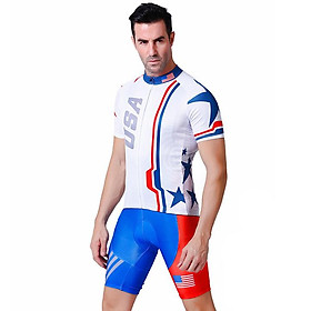 Quần áo đạp xe , Bộ quần áo xe đạp ngắn tay USA PKXD-1151