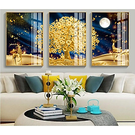 Mua bộ 3 tranh tranh tráng gương cao cấp Giá xưởng 40x60x3