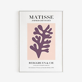 Tranh Canvas Cao Cấp | Tranh Matisse - Papiers Decoupes Poster - Purple - Neutral Colors