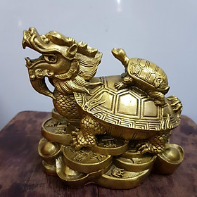 Mua Tượng long quy bằng đồng thau nặng 900g MS405