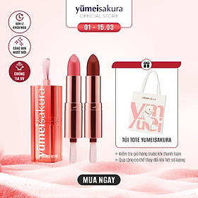 Combo 2 Son Thỏi Chotto Matte Yumeisakura Lì Mịn Chống Nắng Cho Môi Căng Mượt (Chọn Màu Son)