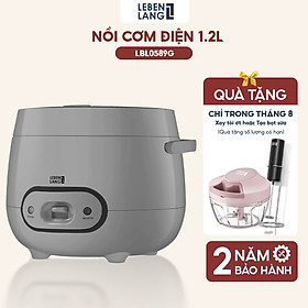 Nồi cơm điện Lebenlang LBL0589 dung tích 1200ml, công suất 500W, thiết kế đơn giản hiện đại - hàng chính hãng