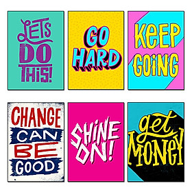 Set 6 Decal Dán Tường Khổ 20 x 30 cm - Chủ Đề Tạo Cảm Hứng Inspiration