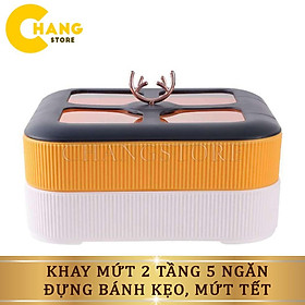 Mua Hộp Mứt Tết 2 Tầng  Hộp Đựng Bánh Kẹo Hình Vuông Tròn Sang Trọng  Hiện Đại