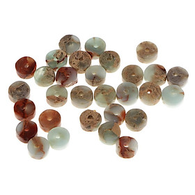 30x Natural Stone Beads Loose Spacer Beads 6mm for DIY Jewelry Making Craft