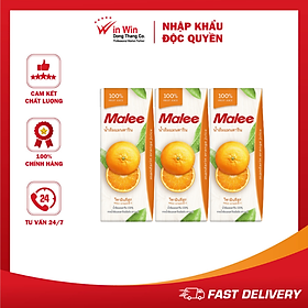 COMBO 3 Hộp Nước Ép Quýt Malee 200ml (Thái Lan)