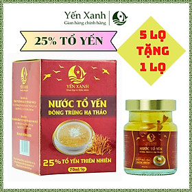 TỔ YẾN CHƯNG ĐÔNG TRÙNG HẠ THẢO - YẾN XANH (25% TỔ YẾN) - HỘP 1 LỌ 