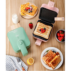 Máy Kẹp Sandwich Cao Cấp Nướng Siêu Nhanh Chỉ 3 Phút, Máy Nướng Bánh Mì Đa Năng Chống Dính Tuyệt Đối, Chiên Trứng, Nướng Thịt - Hàng Chính Hãng - Xanh lá