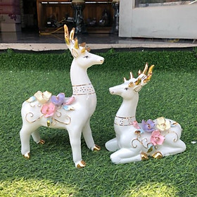Mua Đôi hươu sứ decor