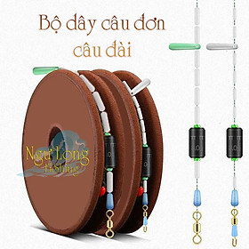 Bộ dây trục câu đơn câu đài buộc sẵn cước câu cá tàng hình đủ kích cỡ