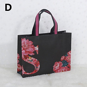 Eco Shopping Bag Reusable Non-Woven Foldable Tote Bag Fashion Flower Printed Folding Pouch Kitchen Bathroom Home Storage Bag