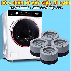 Mua Sét 4 chân đế cao su kê máy giặt  tủ lạnh  chống rung  chống ồn  chống trượt  độ bền cao phù hợp tất cả các loại máy