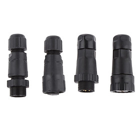 2 Pairs of Aviation Socket Plug 7.5mm M14- 4Pins + 5Pins Male Female Connector Plug and Socket Combo