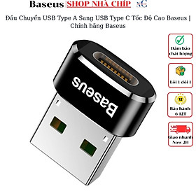 Baseus LV119-A01 Đầu Chuyển USB Type A Sang USB Type C Tốc Độ Cao Baseus | Chính hãng Baseus