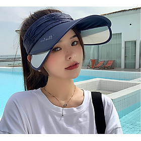 Mũ chống nắng chống tia cực tím cao cấp vành điều chỉnh 360 độ, nón nửa đầu rộng vành nữ mới
