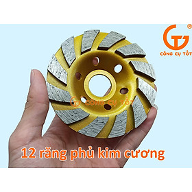 Mua Bát mài phá bê tông Vàng Φ100mm cốt 16mm với 12 răng