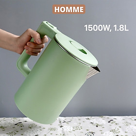 Mua Bình đun nước siêu tốc 1.8 lít  1500W ấm đun nước inox cách nhiệt 2 lớp