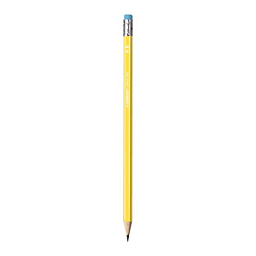 Bút chì gỗ STABILO pencil 160 có đầu tẩy, thân sọc trắng