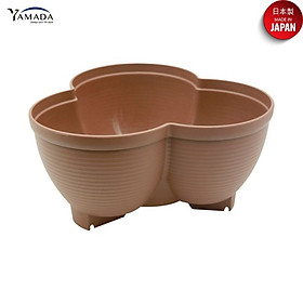 Chậu trồng cây cảnh 03 khoang Yamada 4L làm từ nhựa PP cao cấp cứng cáp, độ bền cao - nội địa Nhật Bản