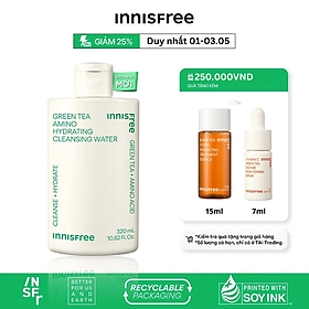 Nước tẩy trang dưỡng ẩm Innisfree Green Tea Amino Cleansing Water 320ml