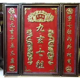 LIỄN THỜ TỔ TIÊN - CỬU HUYỀN THẤT TỔ ( Đồng vàng nguyên chát 100%)