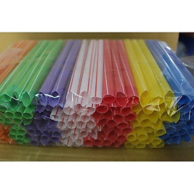 Ống hút trà sữa, hút nước mía, hút nước nhiều màu gói to