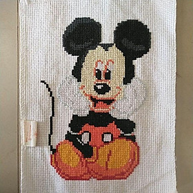 Mua (ĐÃ THÊU) Tranh thêu thành phẩm CHUỘT MICKEY 20×25cm