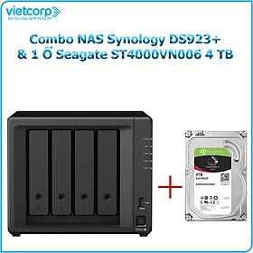 Mua Combo Thiết bị lưu trữ NAS Synology DS923+ và 1 Ổ cứng Seagate ST4000VN006 4 TB - Hàng Chính Hãng