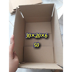 50 hộp 30x20x6 cm nắp dán