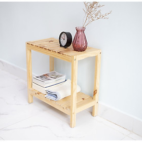 KỆ ĐỰNG GIÀY GỖ 2 TẦNG HÀN QUỐC MÀU GỖ TỰ NHIÊN - BENCH 2F NATURAL SIZE 500