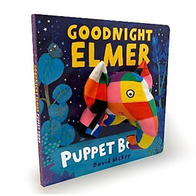 Sách - Goodnight, Elmer Puppet Book by David McKee (UK edition, paperback)