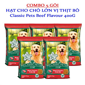 Thức Ăn Hạt Khô Cho Chó Lớn Classic Pet Adult Beef Flavour Vị Thịt Bò 400g