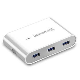 Mua Ugreen UG30281US149TK 5CM màu Trắng HUB chuyển đổi USB 3.0 sang 3 USB 3.0 + LAN hỗ trợ nguồn MICRO USB tốc độ 1000 Mbps - HÀNG CHÍNH HÃNG