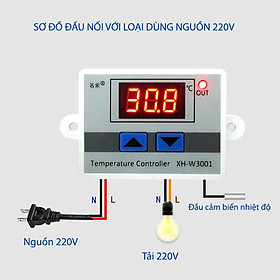 Bộ điều khiển nhiệt độ tự động XH-W3001 10A/220V