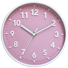Đơn giản và thanh lịch 8 đồng hồ treo tường màu hồng, đồng hồ phòng ngủ im lặng