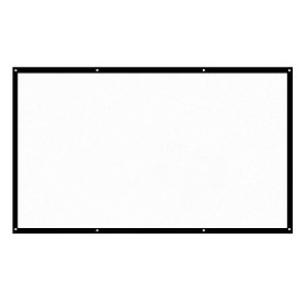 Màn Hình Chiếu HD 120 Inch 16: 9 Có Thể Gập Lại Treo Tường Cho Rạp Hát Tại Nhà/Văn Phòng, Màu Đen Trắng