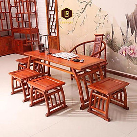 Mua Bộ bàn ghế uống trà bằng gỗ gõ đỏ -BTC008