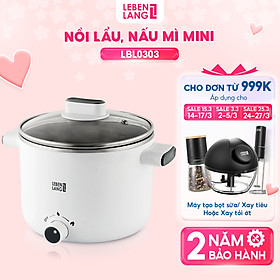 Mua Nồi lẩu điện mini Lebenlang LBL0303  dung tích 1200ML  hai tay cầm tiện lợi  bảo hành 2 năm – hàng chính hãng