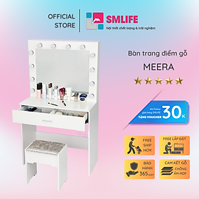 Mua Bàn trang điểm có gương đèn LED SMLIFE Meera