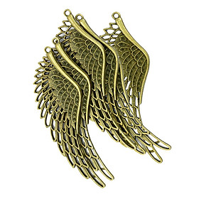 6 Pieces Antique Bronze Angel Wings Pendant Necklace Angel Wing Pendant Jewelry