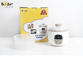 Mua Nồi nấu chậm 0 8L Bear SUBE001- PHIÊN BẢN QUỐC TẾ (kèm lồng hấp) - HÀNG CHÍNH HÃNG